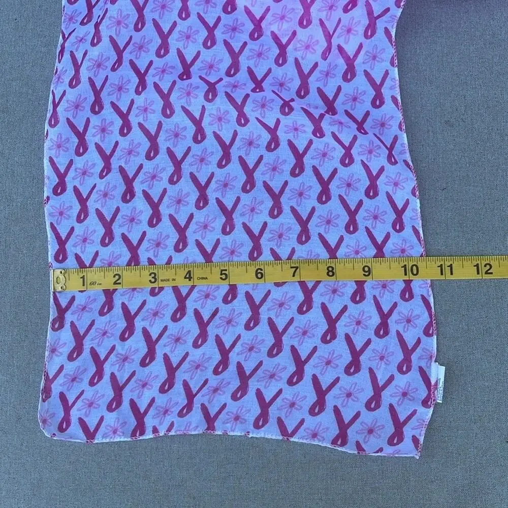 Breast Cancer Pink Ribbon Scarf